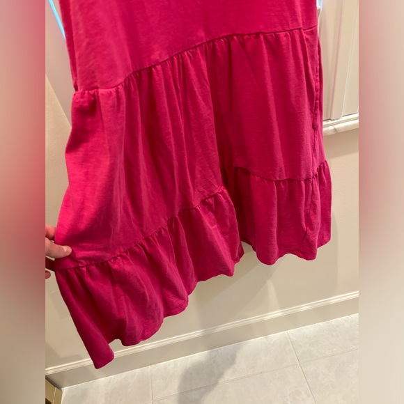 Gap Women’s Lightweight Tiered Layered Sleeveless Summer Dress in Pink Size Med - Picture 10 of 13